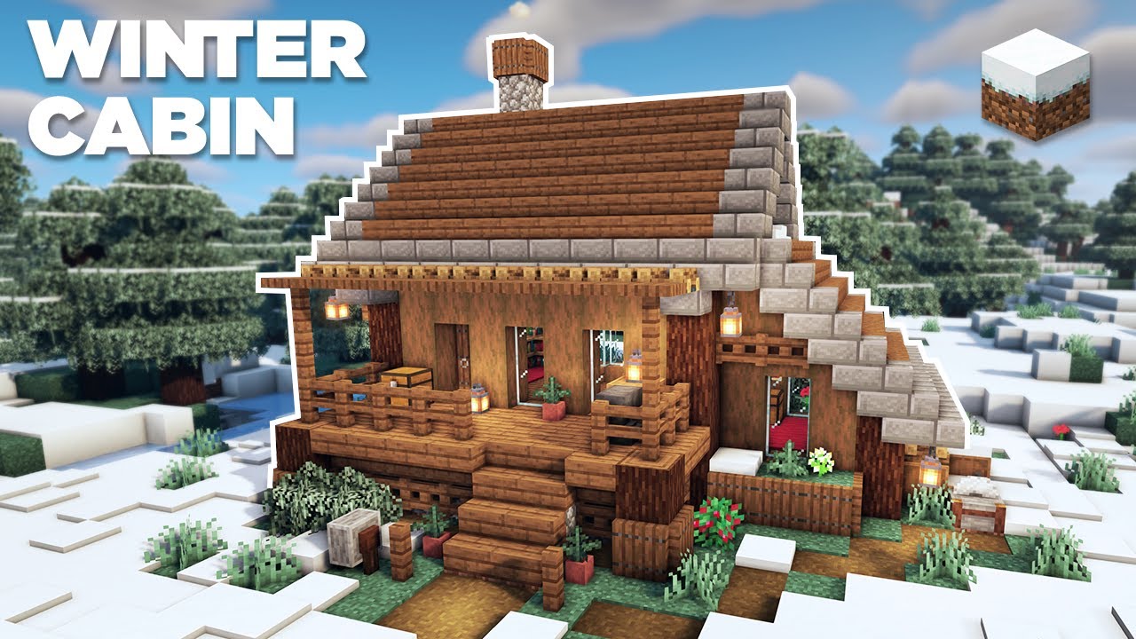 minecraft winter cabin