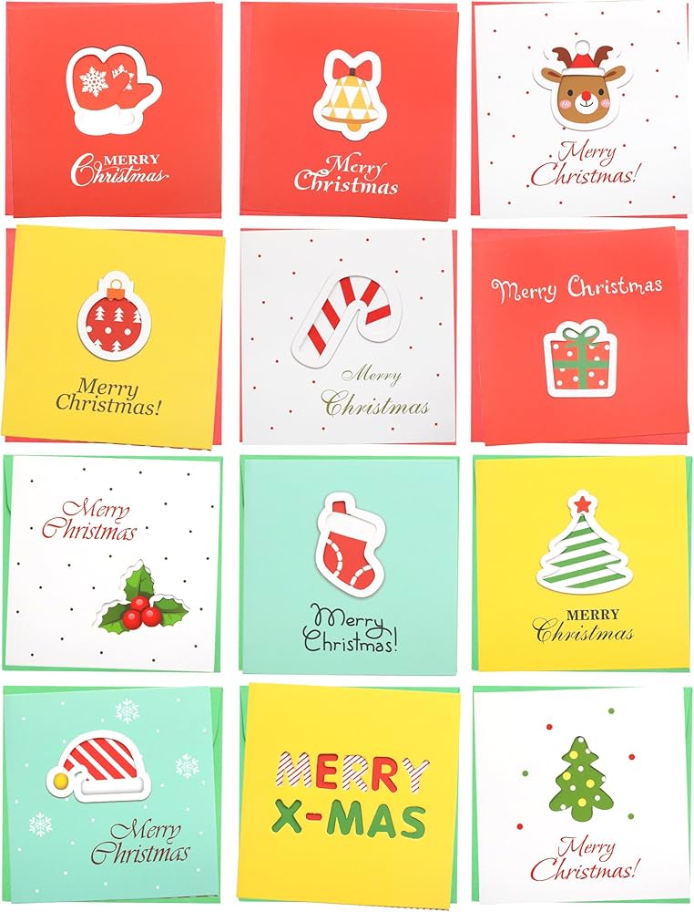 mini christmas cards with envelopes