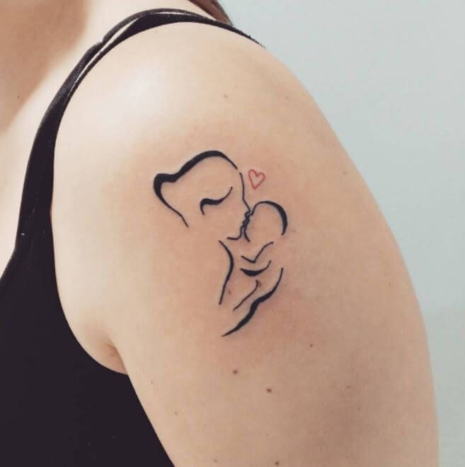 mom baby tattoo designs