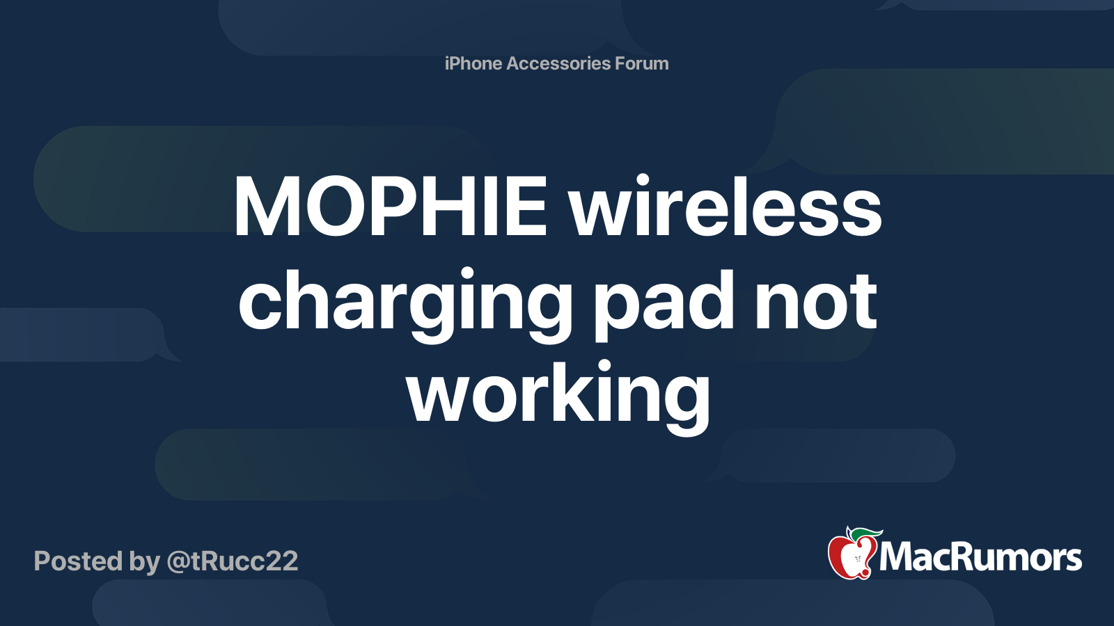 mophie wireless charger stopped working