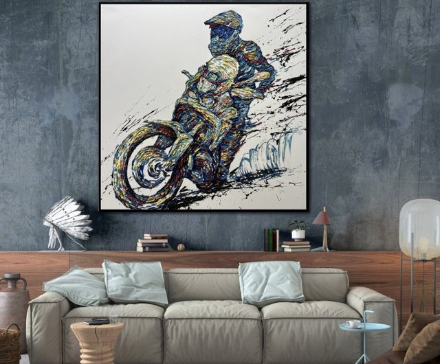 motorcycle wall art