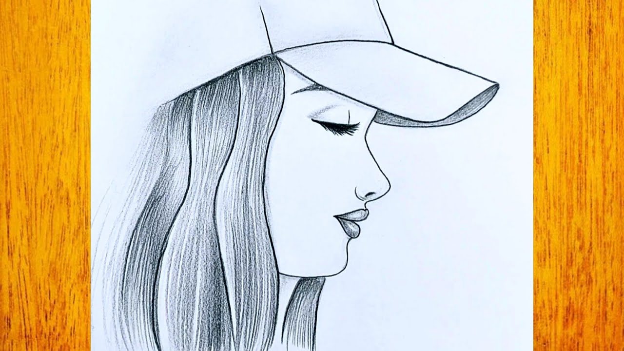 mujer dibujo a lápiz fácil