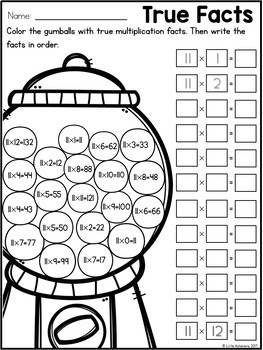 multiplication fact practice worksheets