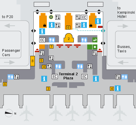 munich international airport terminal 2 map