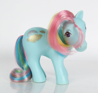 my little pony blue with rainbow hair