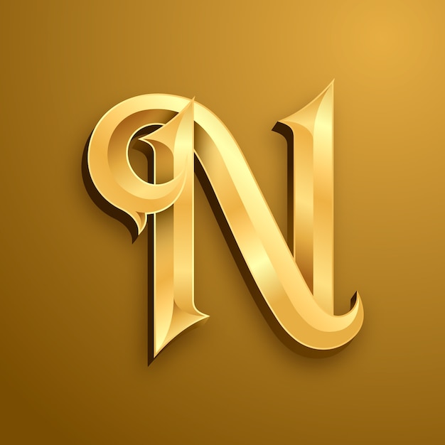 n logo design vector