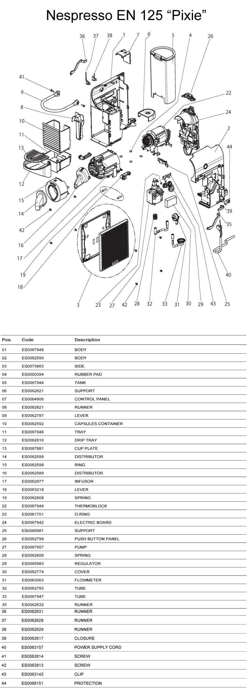 nespresso parts