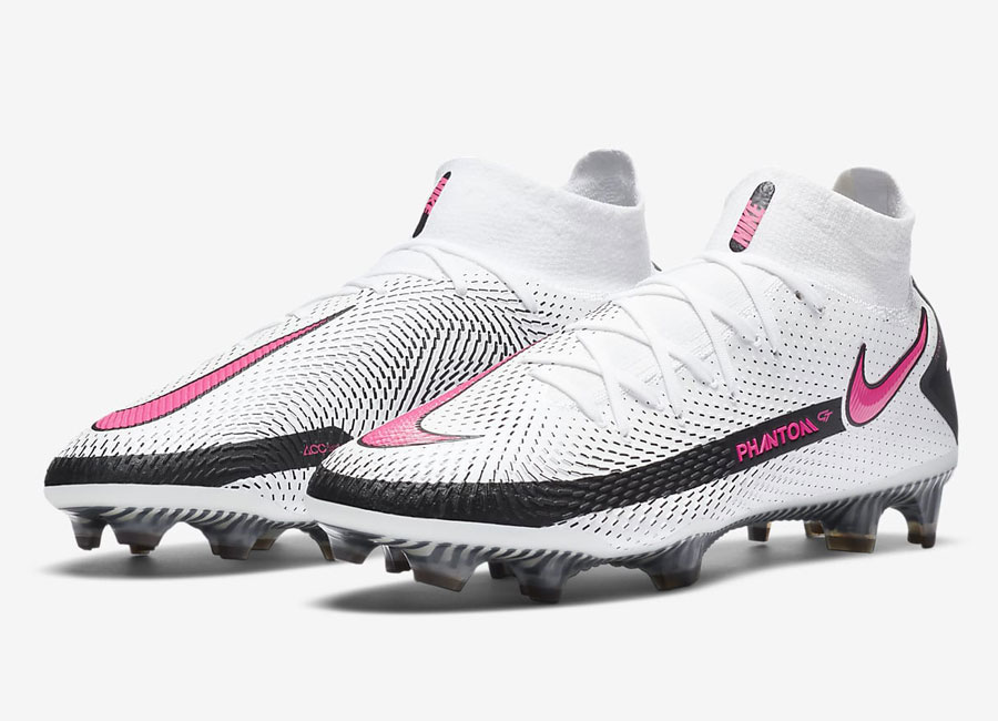 nike football boots white and pink