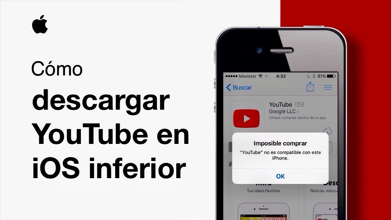 no puedo descargar youtube en mi iphone 4