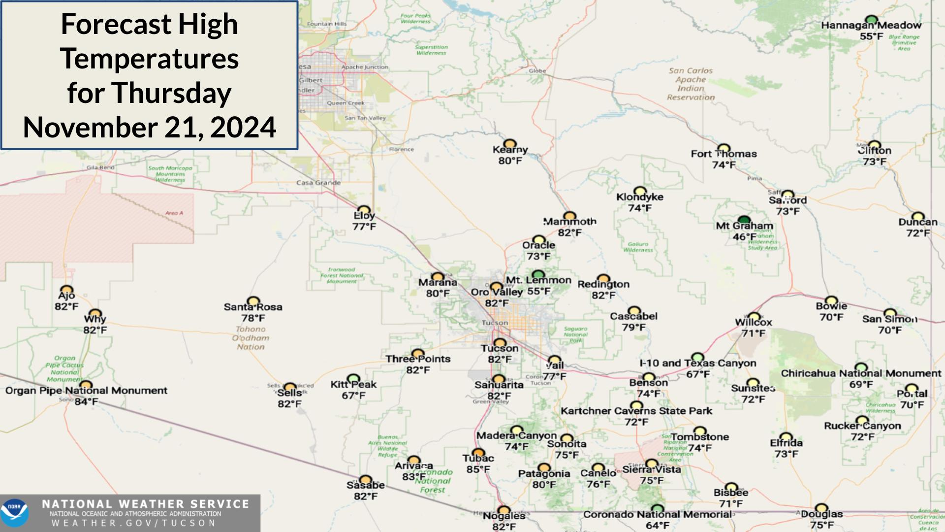 noaa weather tucson az