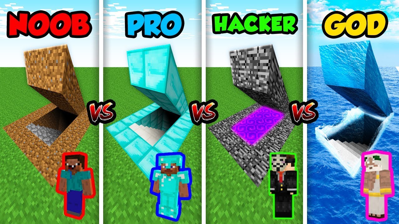 noob vs pro vs hacker vs god