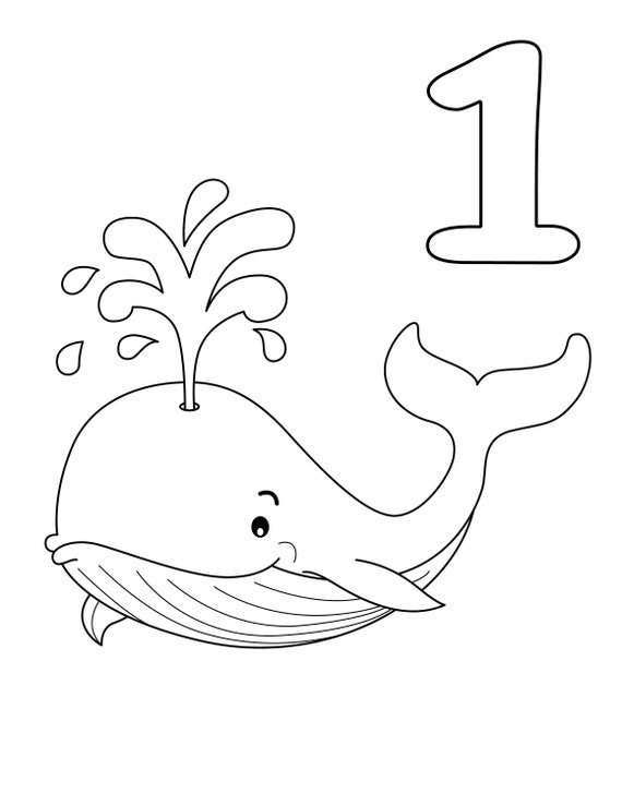 number coloring pages 1-10