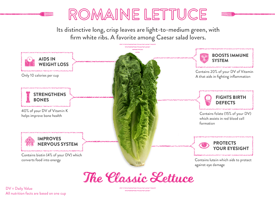 nutrition facts romaine lettuce