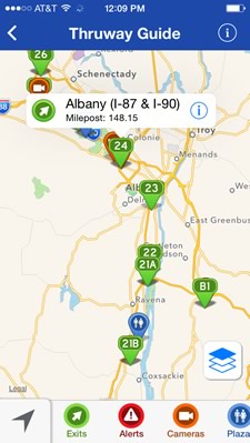 ny thruway exits map