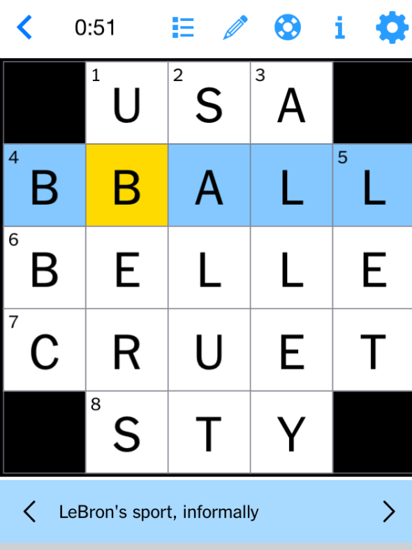 nyt mini crossword answers today