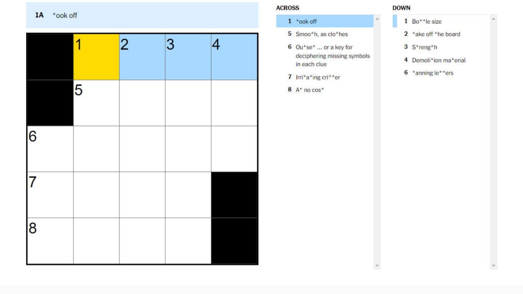 nyt mini crossword answers