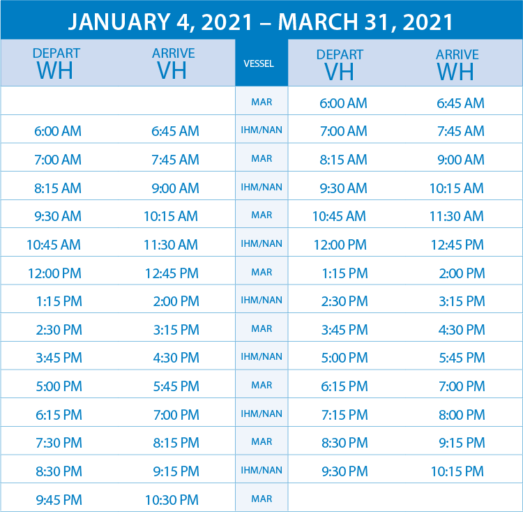 oak bluffs to nantucket ferry schedule