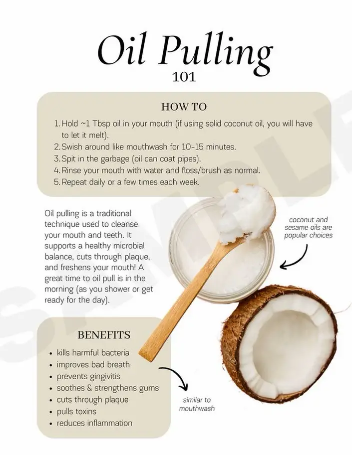 oiling pulling with coconut oil