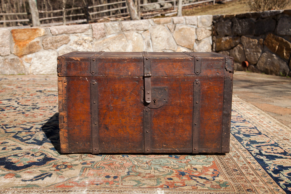 old wooden chest trunk