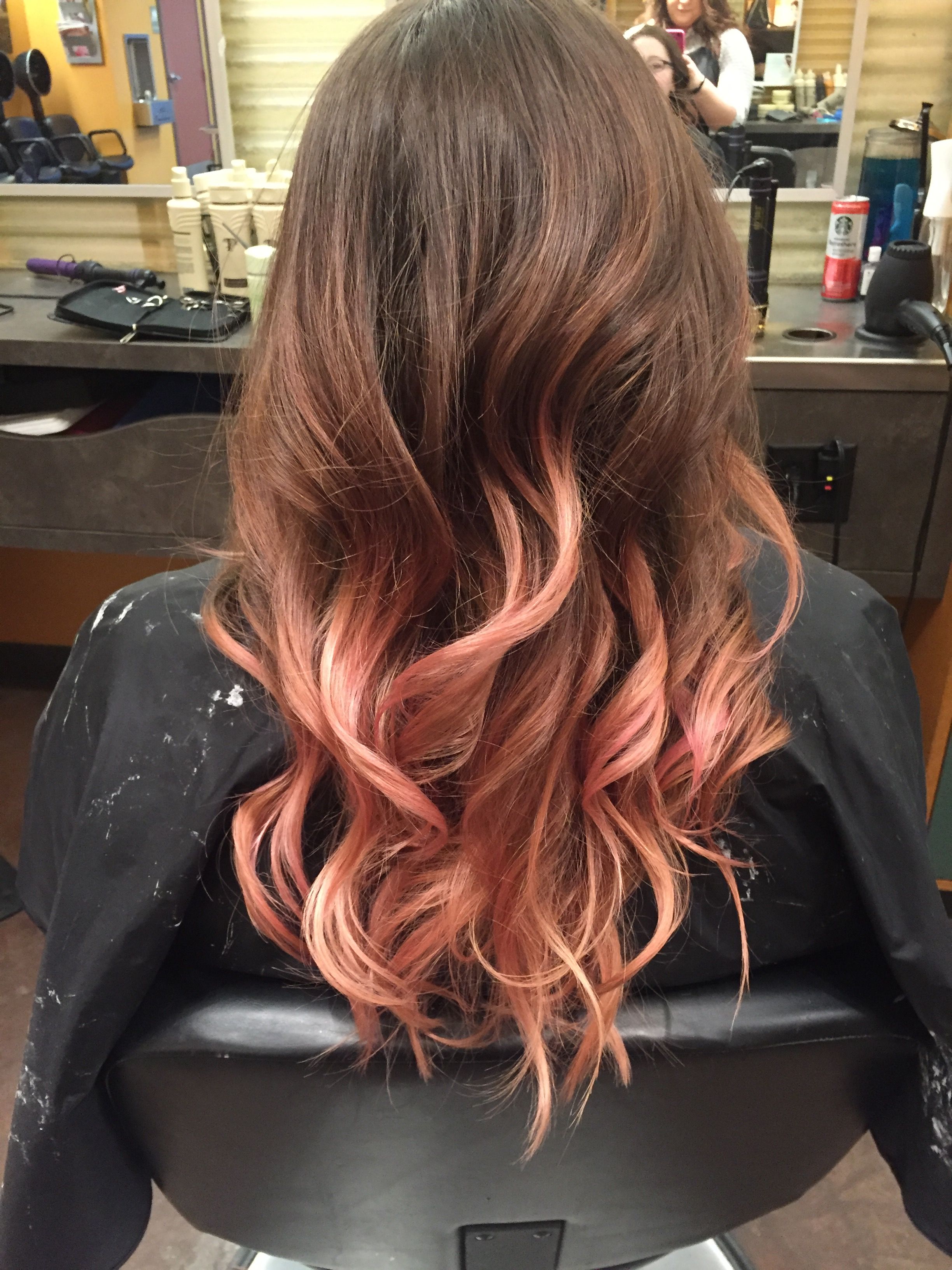 ombré hair rose gold