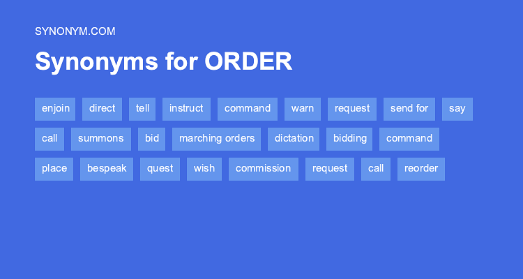 order synonym