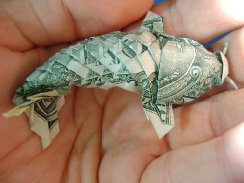 origami koi fish dollar