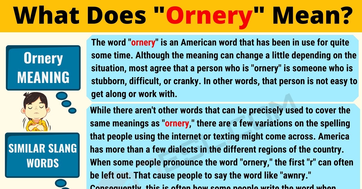 ornery meaning