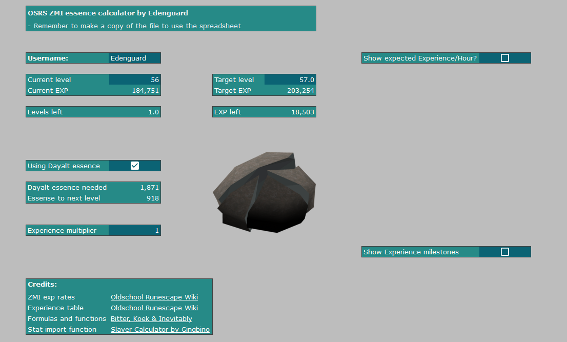 osrs xp calculator