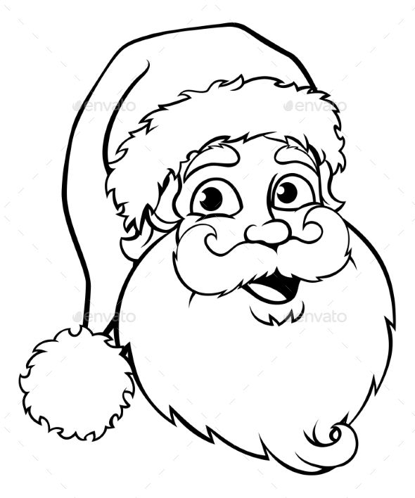 outline santa