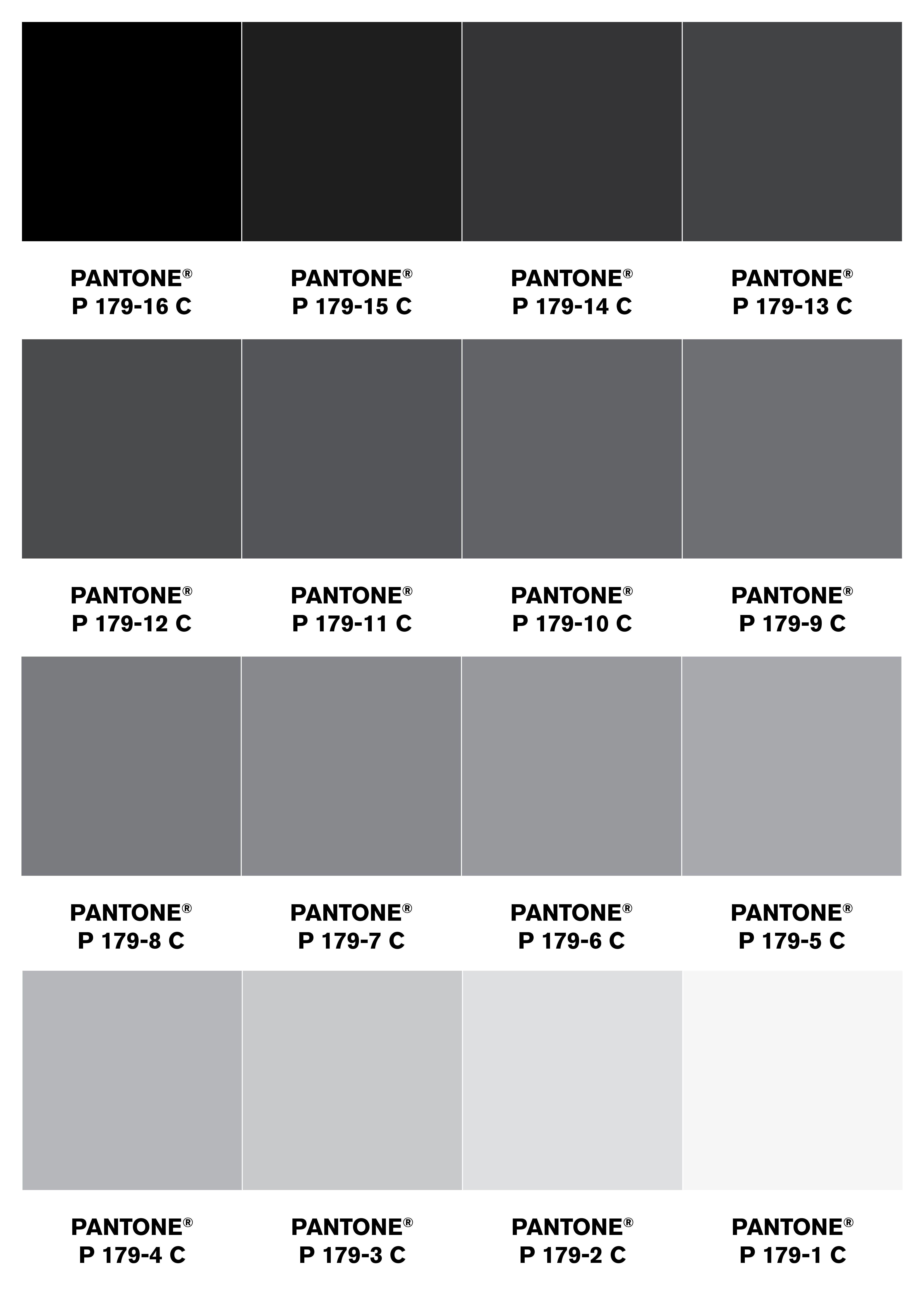 pantone grayscale