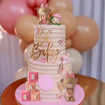 pastel niña baby shower