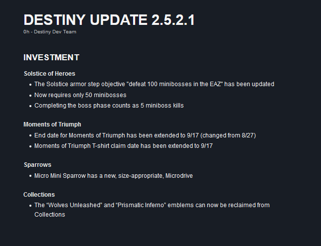 patch notes destiny 2