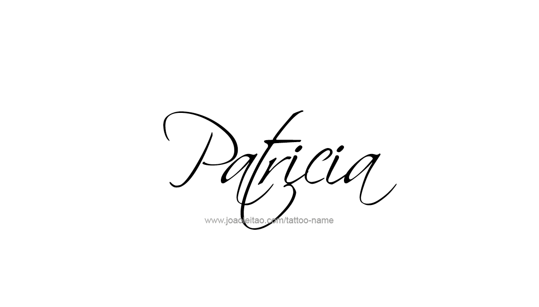 patricia in cursive tattoo