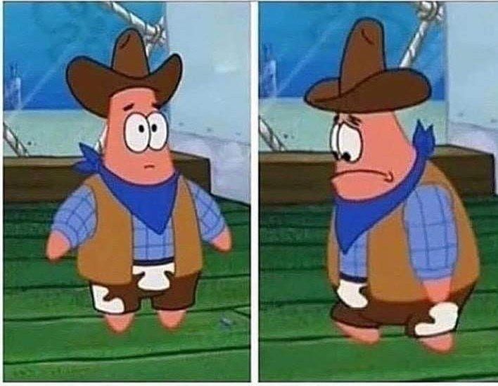 patrick cowboy meme