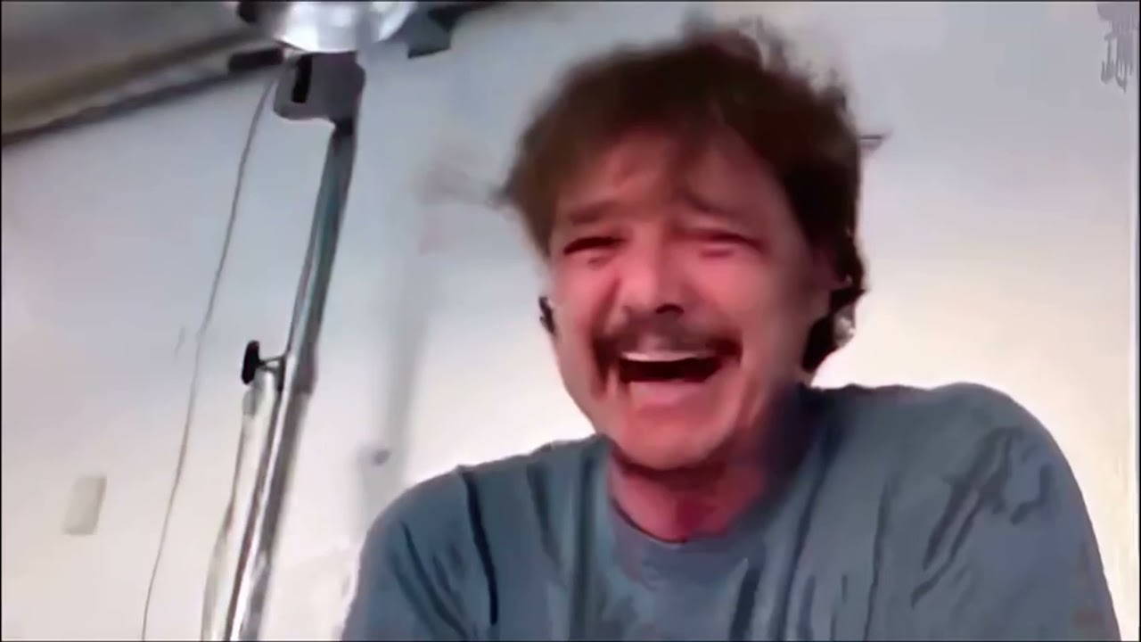 pedro pascal crying meme