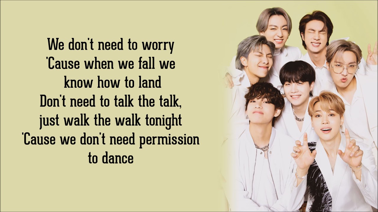 permission to dance lyrics in english