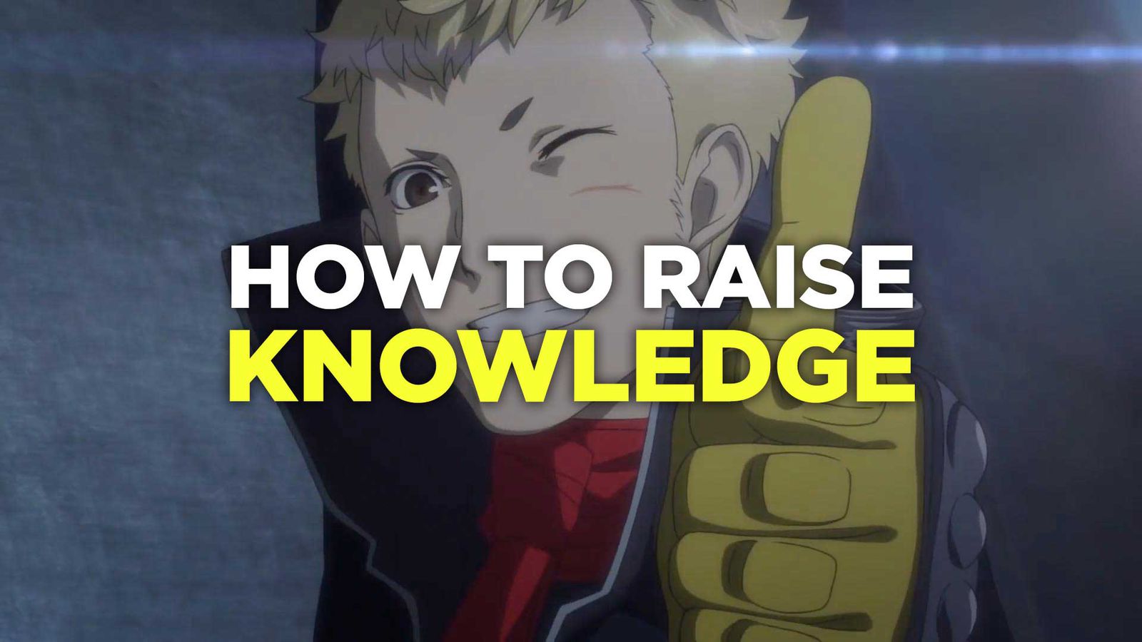 persona 5 how to raise knowledge