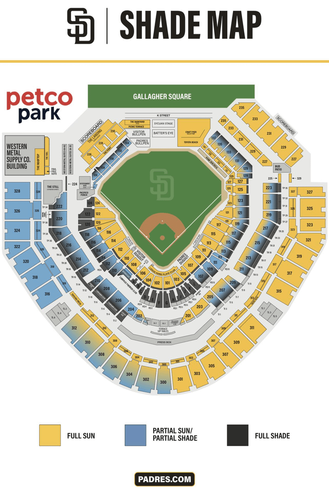 petco park san diego seating chart