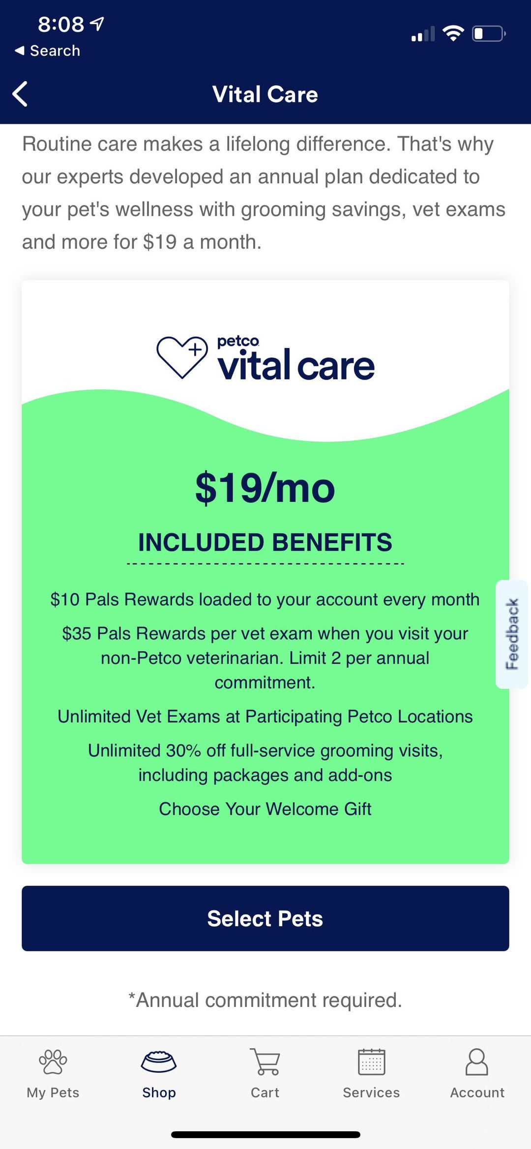 petco vital care membership