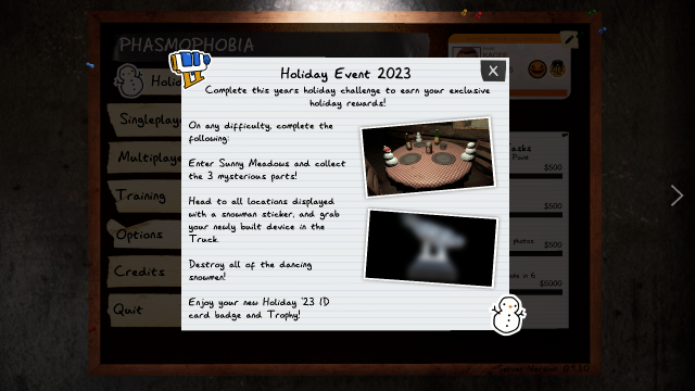 phasmophobia christmas event 2023