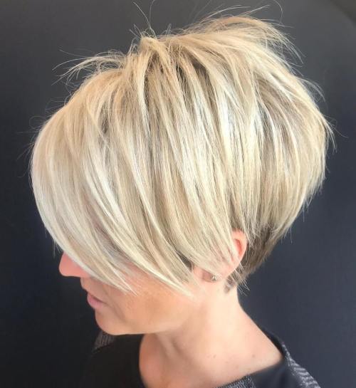 pixie cut long fringe