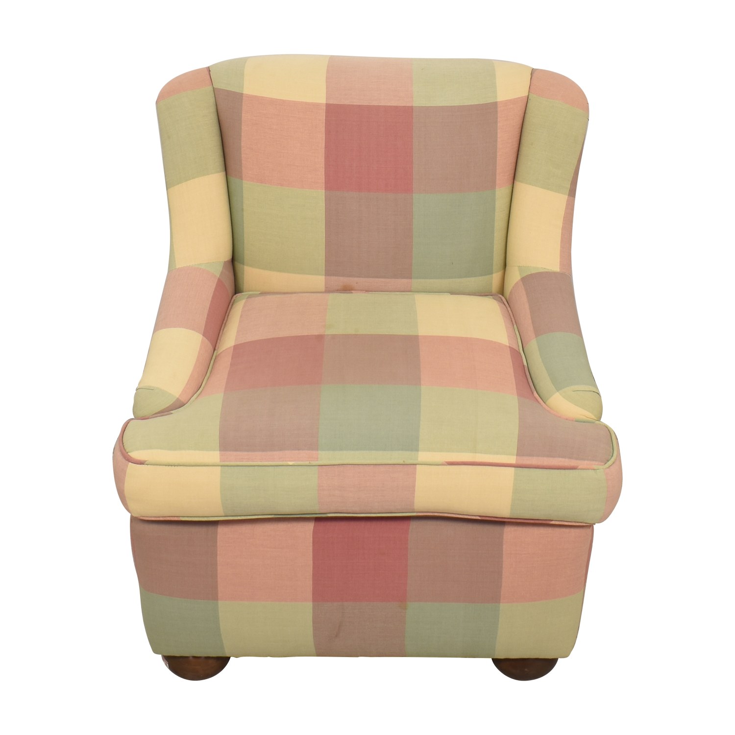 plaid club chair