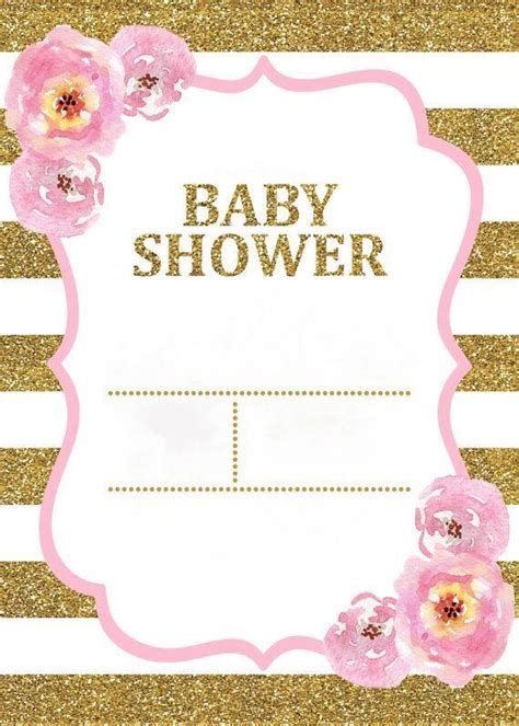 plantillas baby shower invitacion niña