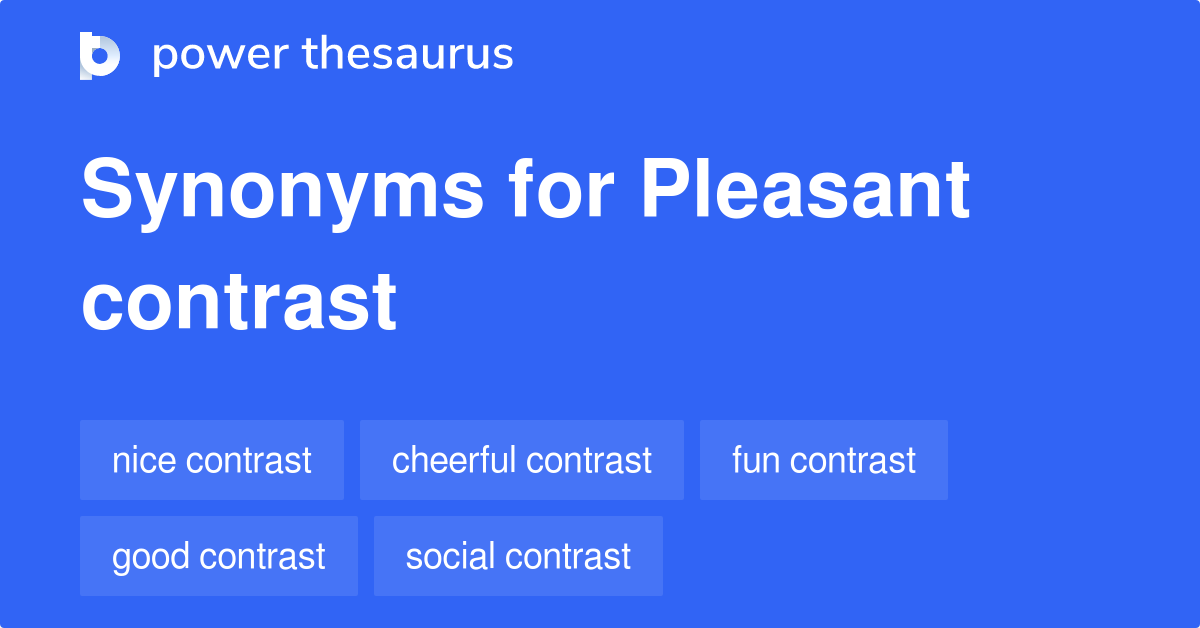 pleasant thesaurus