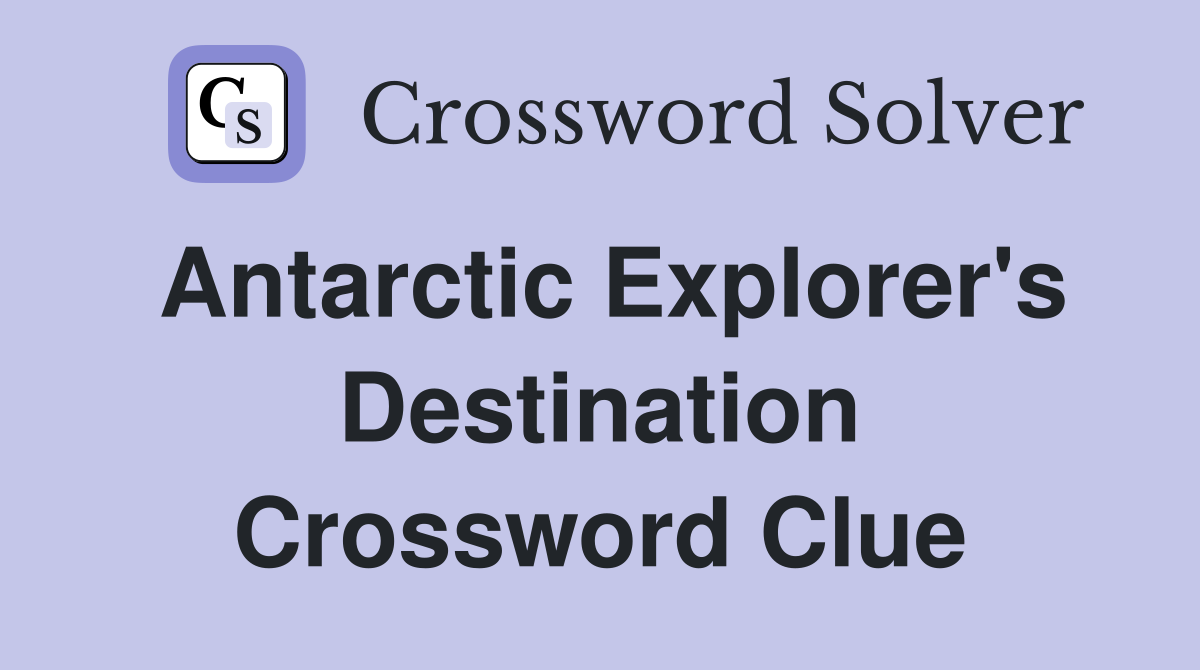 polar explorer crossword