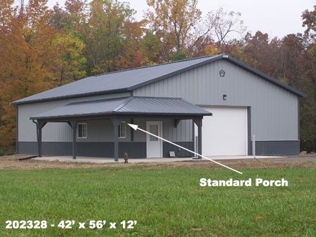 pole barn with porch