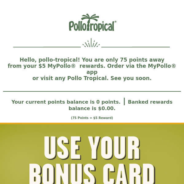 pollo tropical $5 off coupon