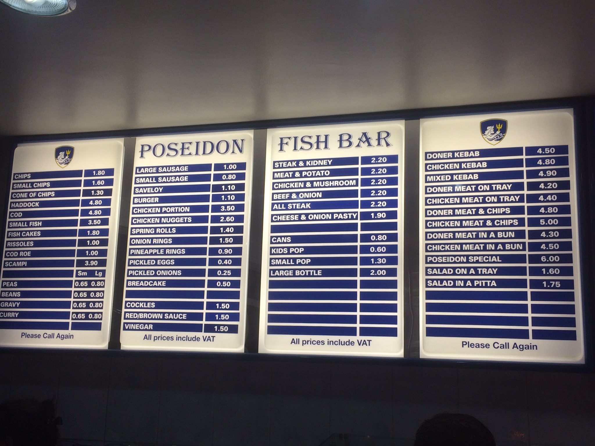 poseidon fish bar menu