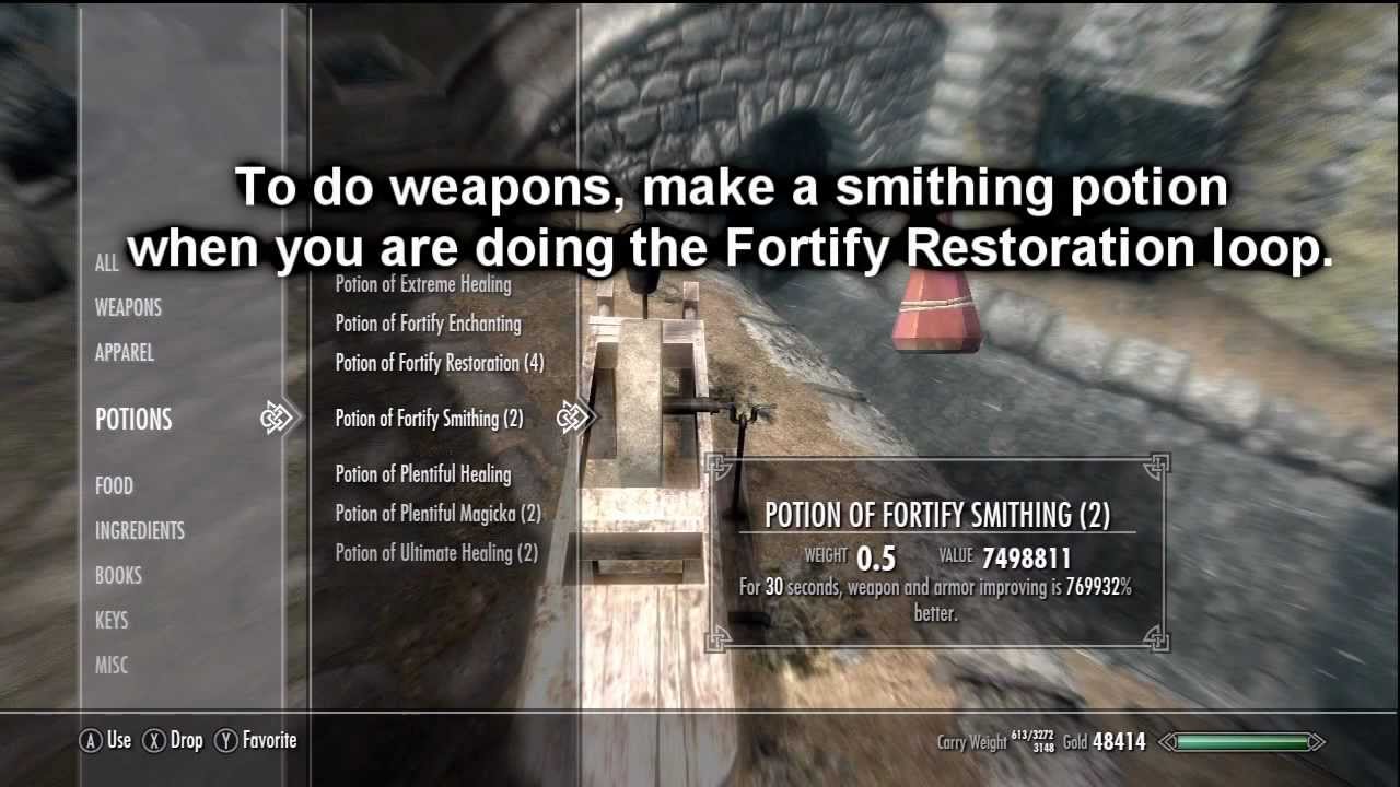 potion of fortify restoration