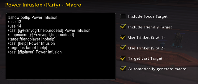 power infusion macro